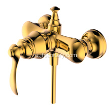 Многофункциональный латунный смесительный клапан для душа, полированный золотом